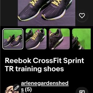 Reebok CrossFit Sprint TR Shoes - Black and Lime